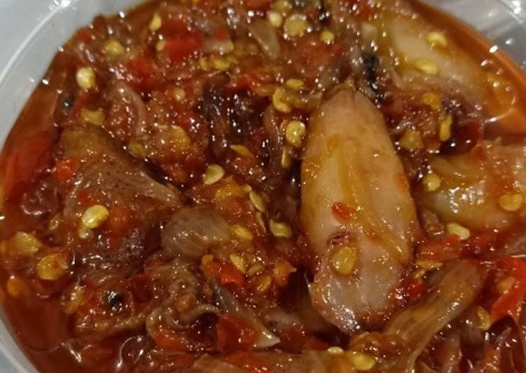 Cara Gampang Menyiapkan Sambal cumi asin (ide jualan), Bikin Ngiler