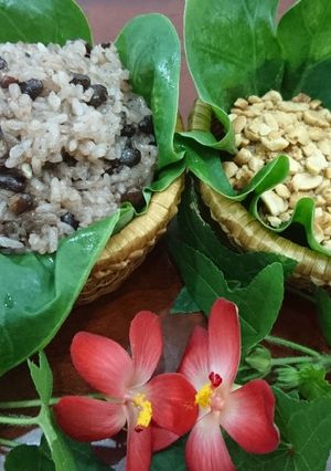 Hình của món Xôi đậu đen.