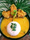 Dahi macha(fish cooked in yogurt with mustard gravy)