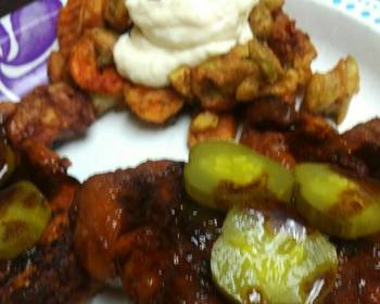 Easy Cooking Recipe Hot Fried Chicken with Veggies Yummy