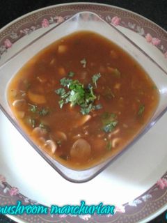 A picture of Mushroom manchurian.