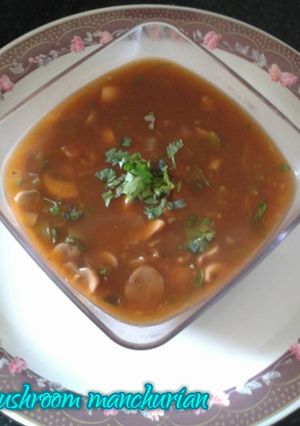 A picture of Mushroom manchurian.