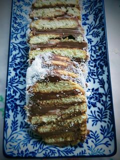 Kávés-kókuszos-nutellás mascarpone krémes albert kekszes süti ☕ recept fotója