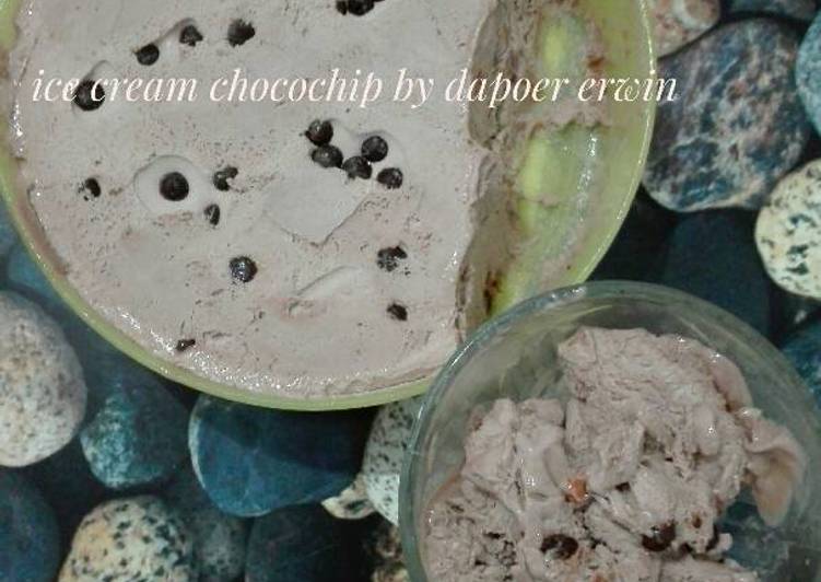 Resep Ice cream coklat chocochip,super lembut,simple dan no ribet yang Lezat Sekali