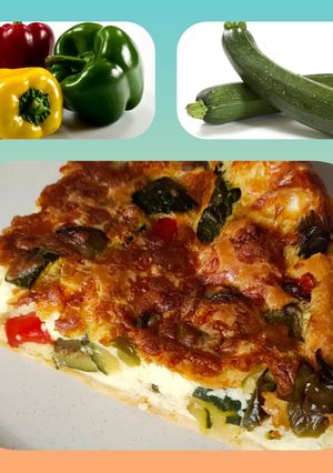 Une photo de Quiche poivrons courgette