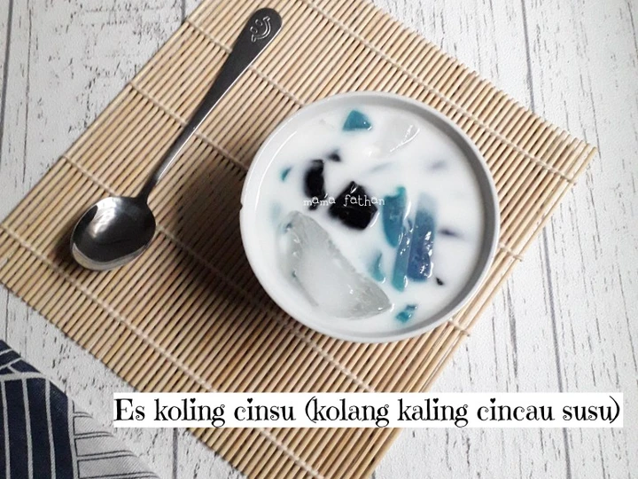 Langkah Gampang Membuat Resep Es koling cinsu (kolang kaling cincau susu) yang Sempurna Anti Ribet, Mantap Sekali