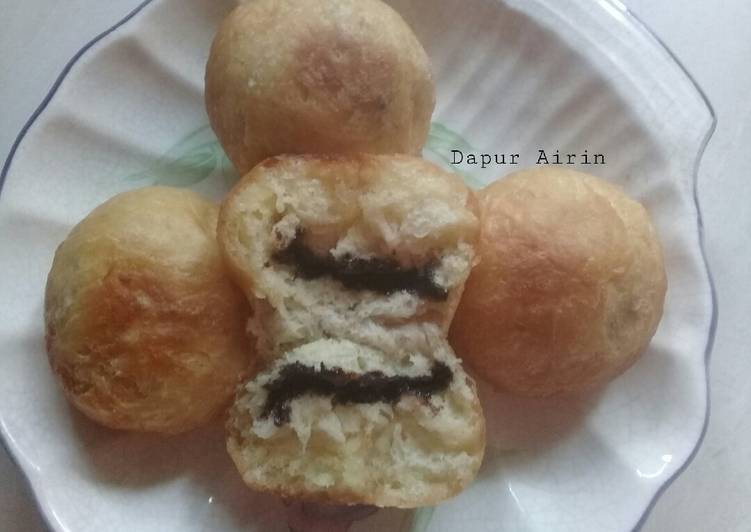 Donat Isi Coklat (Donat tanpa ulen)