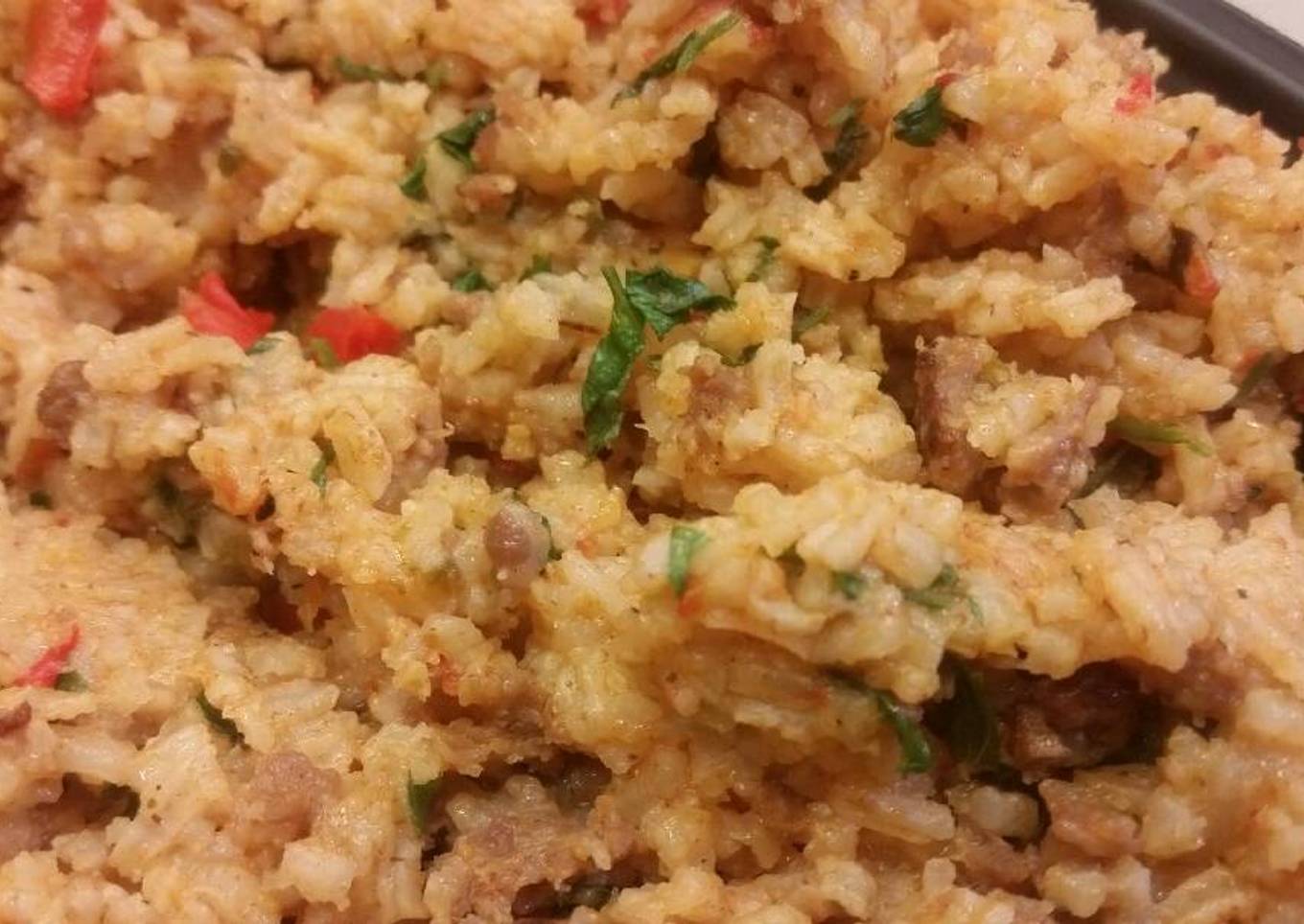 Cheddar Brat Rice