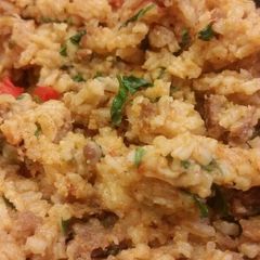 Cheddar Brat Rice A picture of Cheddar Brat Rice.