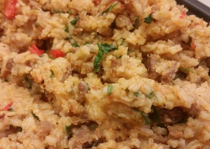 Steps to Prepare Perfect Cheddar Brat Rice