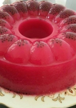 Foto resep Dragonfruit puding