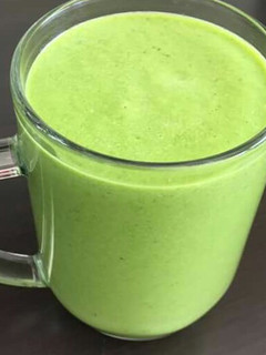 A picture of Coconut milk and avocado smoothie.