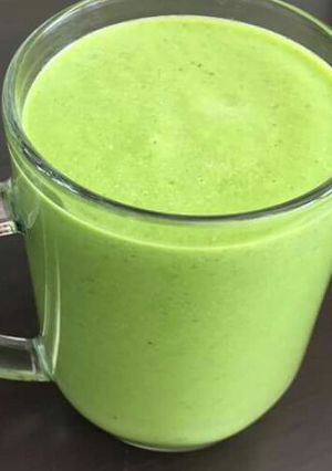A picture of Coconut milk and avocado smoothie.