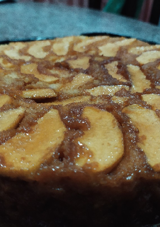 Una foto de Tarta de manzana invertida