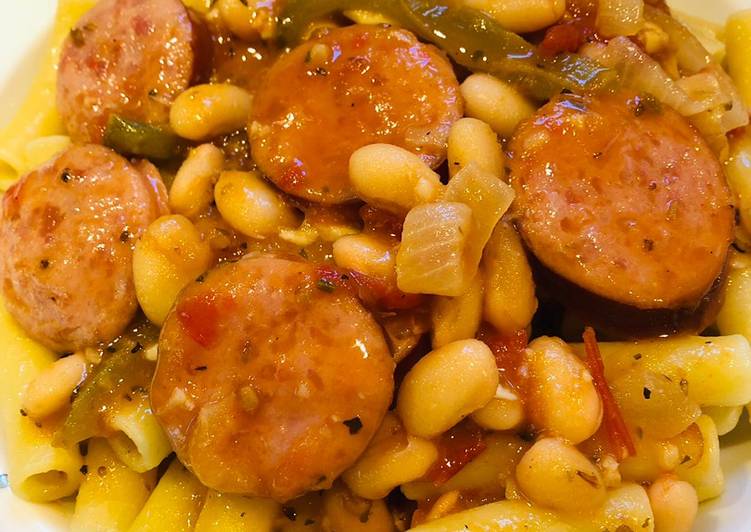 Easiest Way to Make Homemade Smoked Sausage with Northern Beans