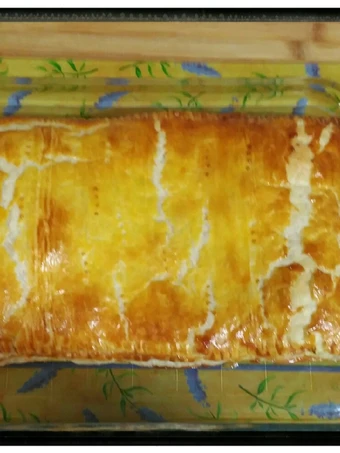 Pasos sencillos para Preparar Hojaldre con jamón, queso y bechamel  que Delicioso
