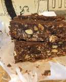 Dark Chocolate Bars with Tahini, Dates, and Nuts