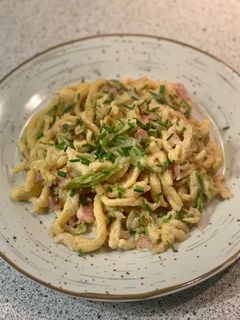 Pirított nokedli baconnel recept fotója