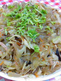 炒寬版地瓜粉條(全素) 的食譜成品照片