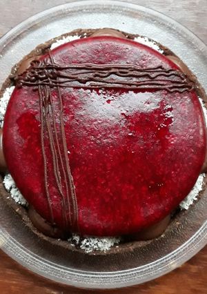 Une photo de ☆Tarte Framboise Chocolat☆