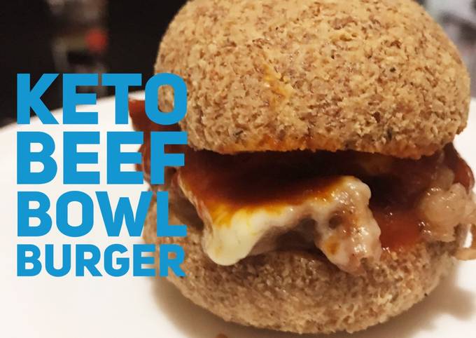 Beef Bowl Burger #keto foto resep utama