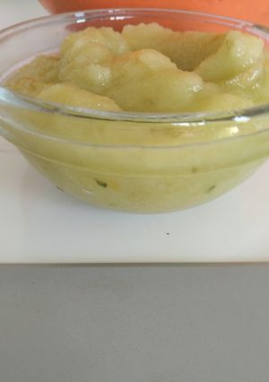 Una foto de Helado de melón tuna, uva