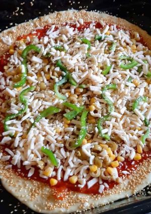 صورة لوصفة بيتزا على طريقتي🤓🍕