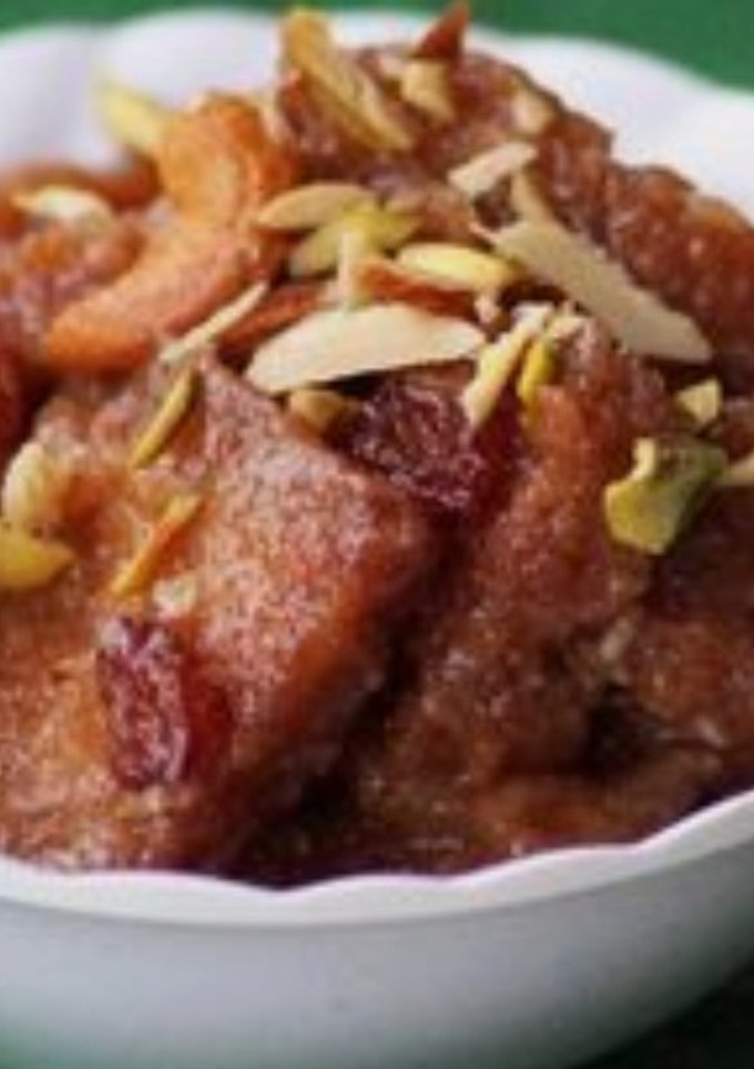 டபுள் கா மேத்தா (ஹைதெராபாத் மெயின் டெஸெர்ட்) (Double ka metha recipe in tamil) செய்முறை முக்கிய புகைப்படம்
