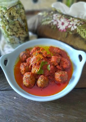 Foto resep Bola daging balado