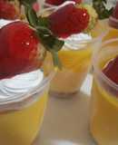 Vasos de flan de maracuyá