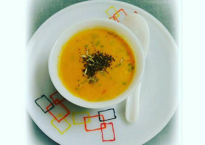Roasted vegetables soup