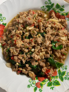 A picture of Minced pork Thai basil.