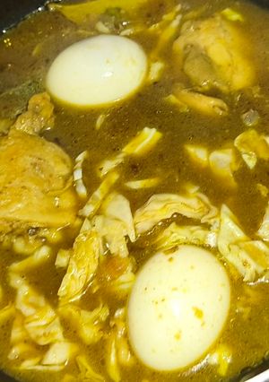 Foto resep Soto ayam telur kol bumbu instan