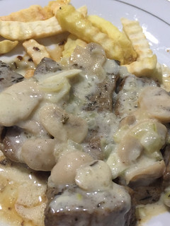 Foto resep Beef steak with mushroom white sauce