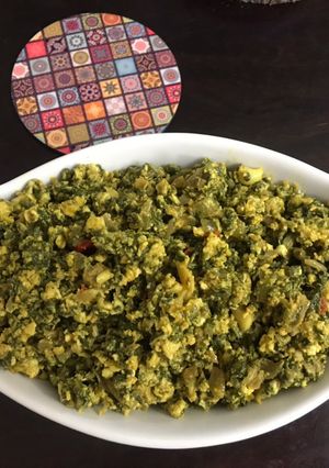 A picture of Egg Spinach Scramble or Anda Palak Bhurji.
