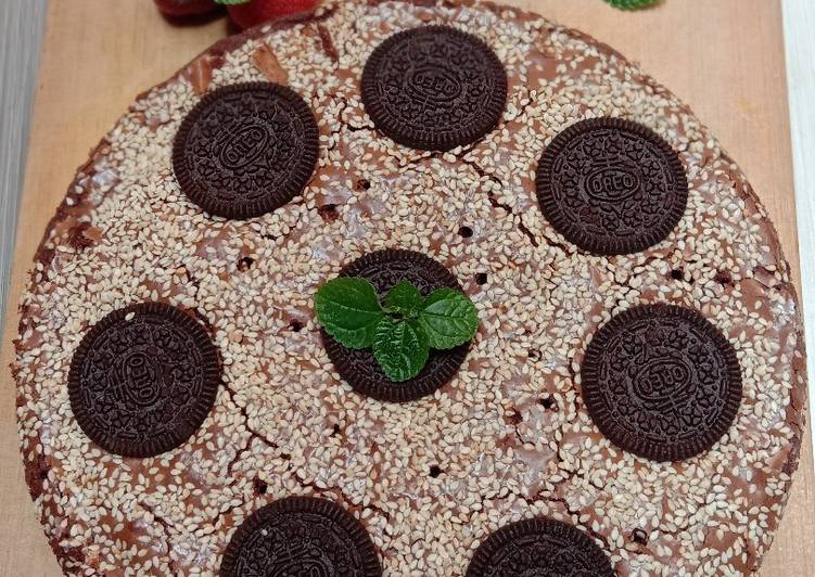 Bagaimana Membuat Brownies Oreo Wijen yang Lezat Sekali