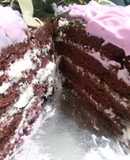 Moist Chocolate cake with vanilla infused whipped cream