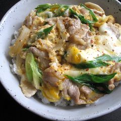 A picture of ‘Tanin’ Don (Pork & Egg Rice Bowl).