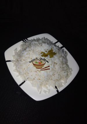 Farar shinkafa Mai Albasa ainihin hoton girkin
