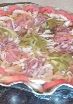 A picture of Eggplant and Potato Fatteh.