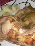 Muslos de pollo con verduras