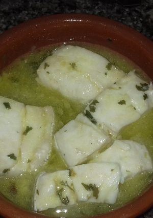 Una foto de Bacalao al pil pil