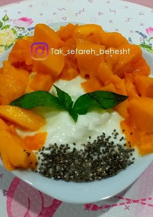 عکسی از دستور ماست میوه ای