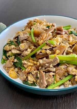 泰式豬肉炒醬油粿條 的食譜成品照片