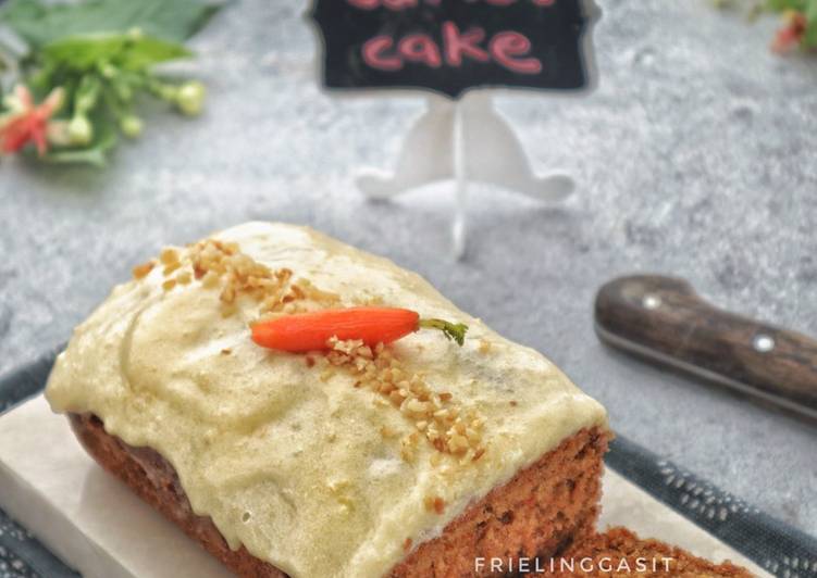 Resep Carrot Cake, hanya 1 telur, kocok all in 1 Anti Gagal