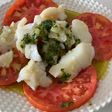 Ensalada de tomate y bacalao