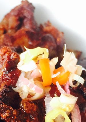 Foto resep Kulit Ayam Crispy - Sambal Matah