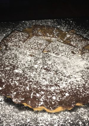 Una foto de Torta chocotorta con crema de leche y queso crema más dulce de leche