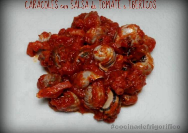 Steps to Make Speedy Caracoles con salsa de tomate e ibéricos