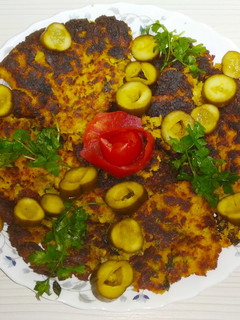 عکسی از دستور کوکو سیب زمینی با مرغ